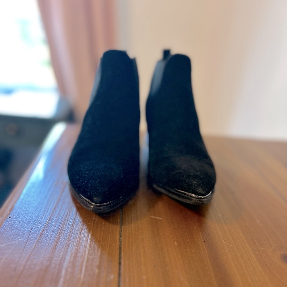 Marc Fisher Black Suede Yale Bootie- Size 9